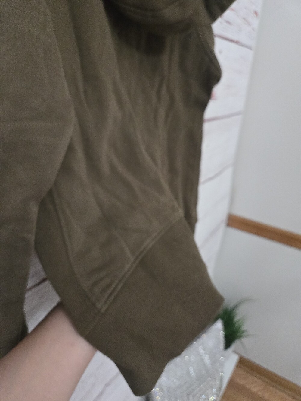 NWOT Savvi Women’s XL Full Zip Hoodie Olive Green Athleisure Jacket - Picture 7 of 16